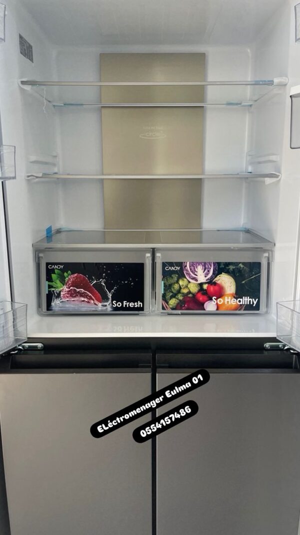 ⁦Réfrigérateur Candy 4 Porte 630 L Modele Calmo Cube⁩ - الصورة ⁦4⁩